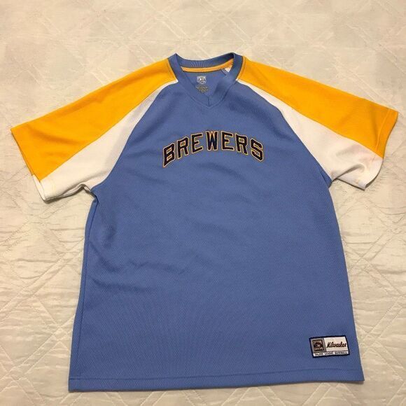 Cooperstown Collection MLB Milwaukee‎ Brewers Jersey Large - Picture 1 of 5